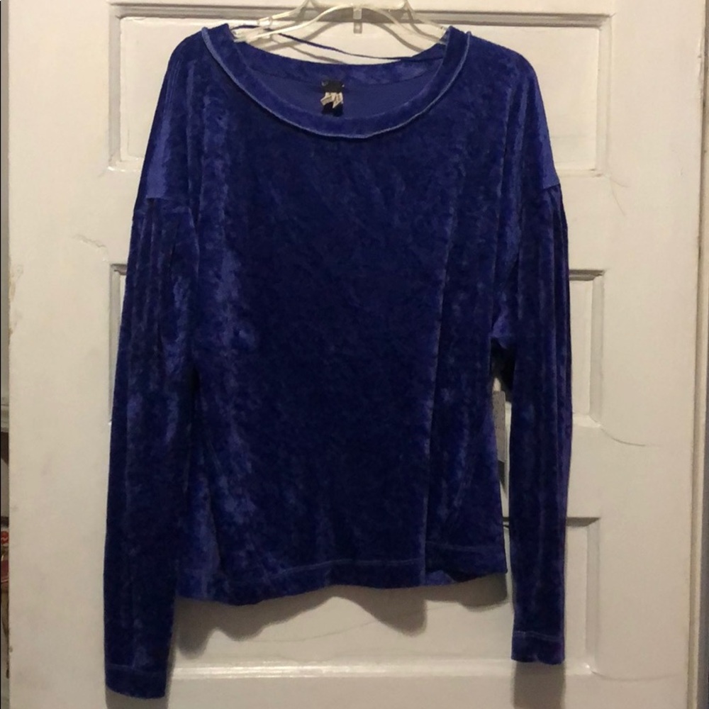 Medium purple velvet sweater free people
